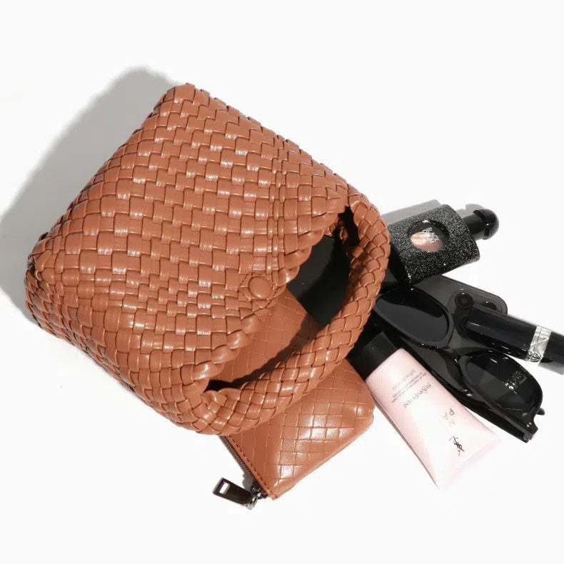 PU Leather Woven Handbag | Chic &amp; Stylish Everyday Accessory