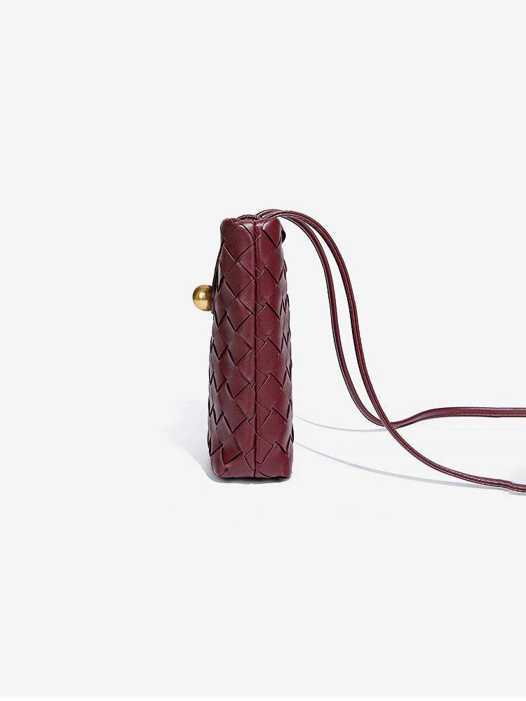 Woven Leather Cell Phone Purses Mini Crossbody Bag | Perfect for Phone