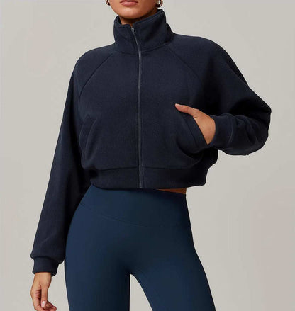 Standing Collar Yoga Fleece Jackets | Perfect for Yoga &amp; Relaxation