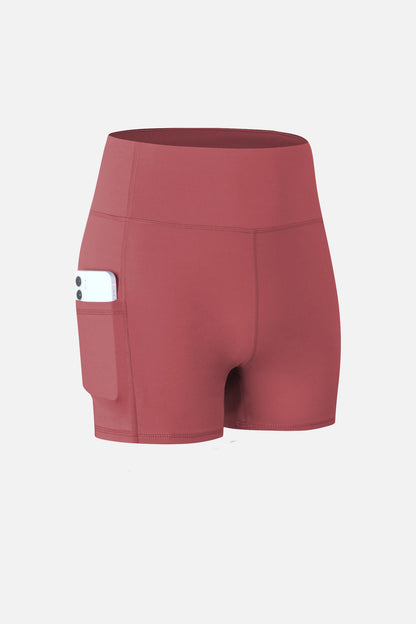 High-Rise Yoga Shorts with Pockets