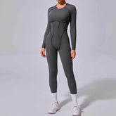Long Sleeve Backless Yoga Jumpsuits