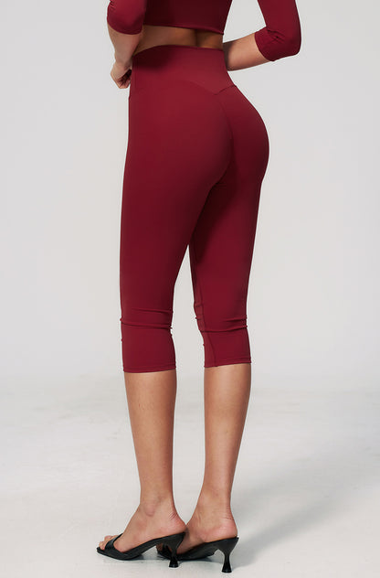 Tummy Control High Waisted Capri Yoga Leggings