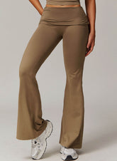 High Waisted Tummy Control Wide Leg Flare Fitness Pants
