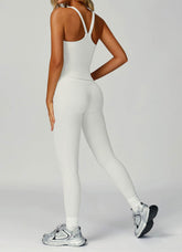 Ribbed Activewear Set with Sports Tank Top and Legging