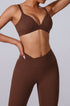 Triangle Cups Cross Back Sports Bra