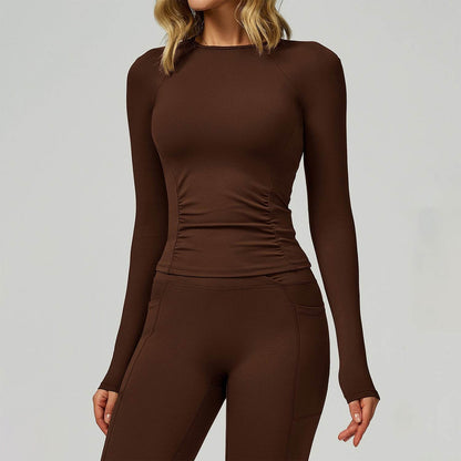 Long Sleeve Crew Neck T-Shirt Slim Fit Tops