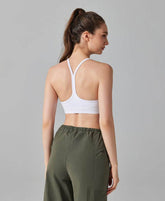 Y Back Spaghetti Straps Sports Bra
