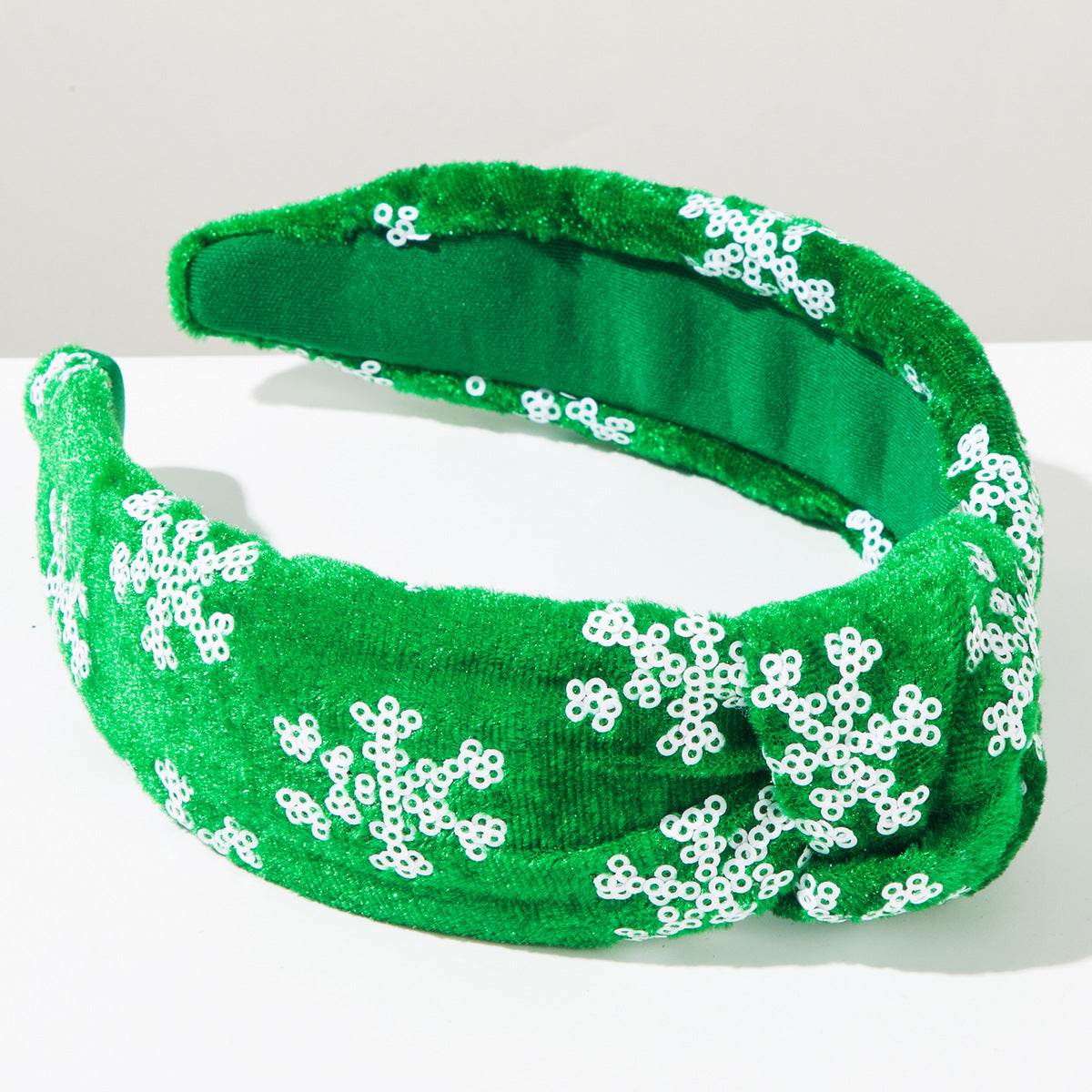 Christmas Wide Headband Snowflake Knotted Hair Accessories