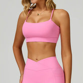 Cross Back Yoga Bra with Removable Chest Pad
