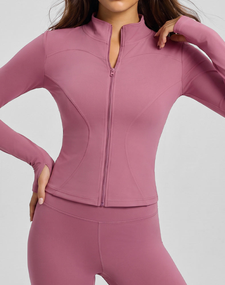 Slim Fit Sports Jacket with Thumb Holes