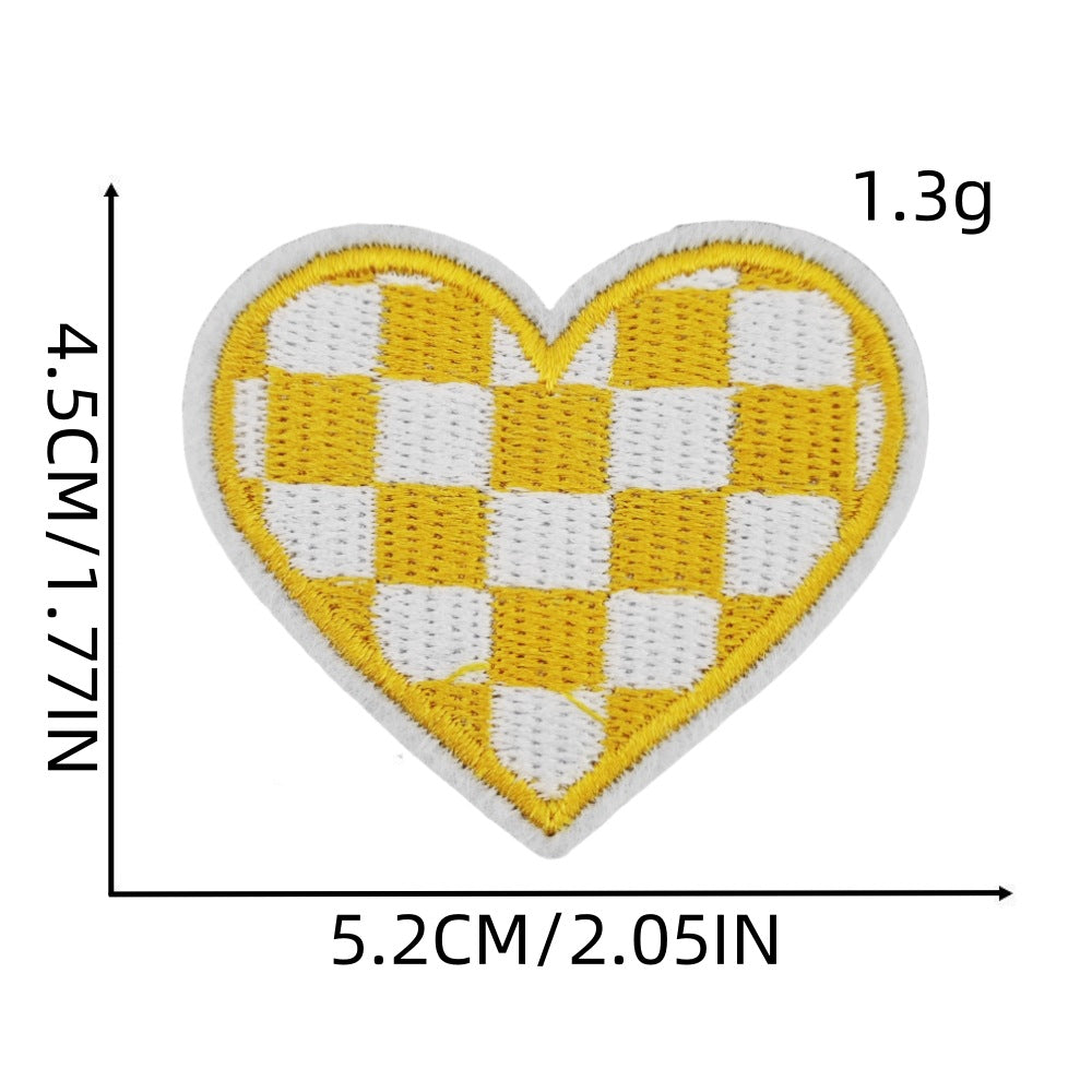 Grid Love Embroidery Stickers