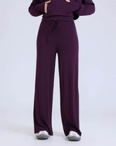 High Waist Wide Leg Pants Lounge Sweatpants with Drawstring