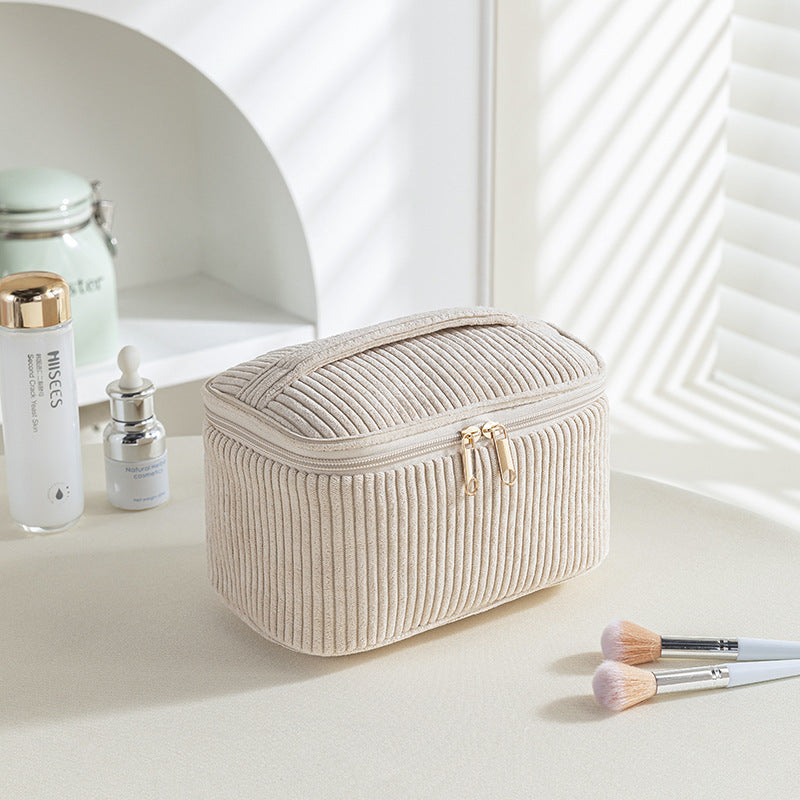 Large Capacity Corduroy Makeup Bag