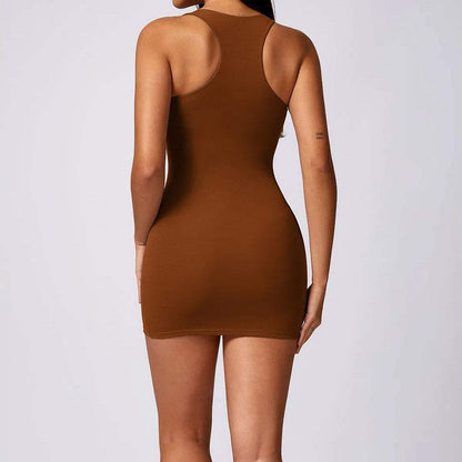 Round Neck Sleeveless Tight Dresses | Flattering Fit for Every Event