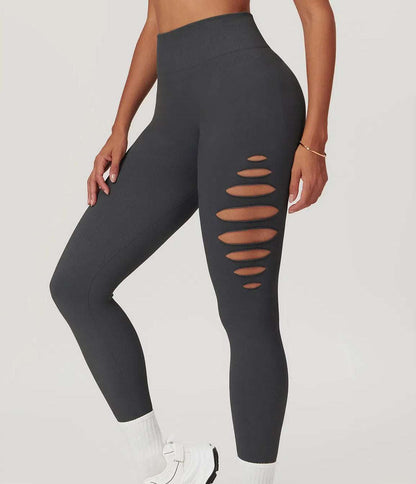 High Waisted Ripped Leggings | Perfect for Workouts &amp; Casual Wear