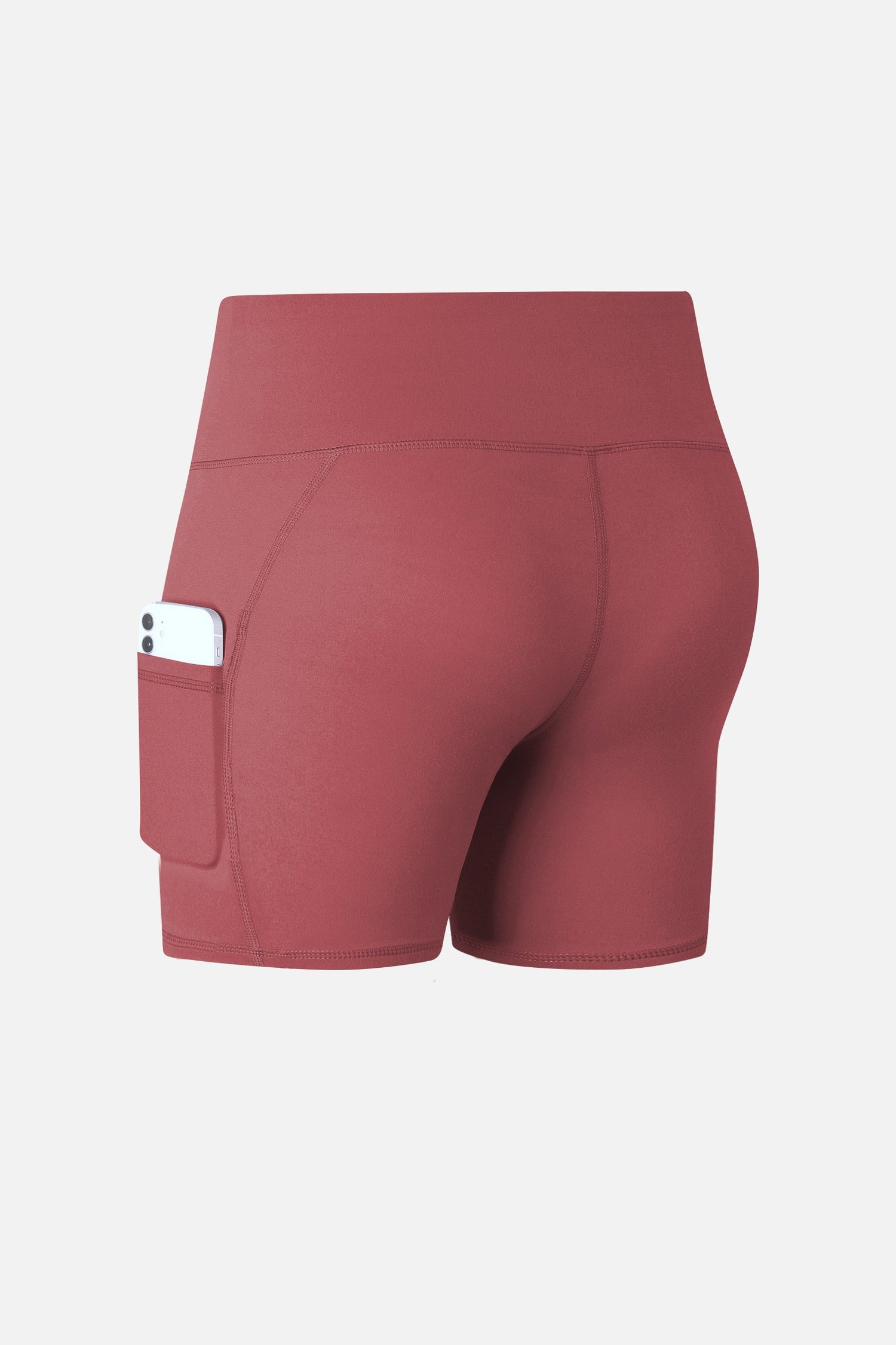 High-Rise Yoga Shorts with Pockets