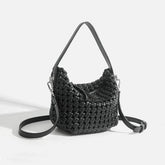 PU Handmade Woven Bucket shape Tote bag