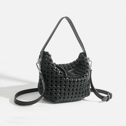 PU Handmade Woven Bucket Shape Tote Bag | Stylish &amp; Unique Design