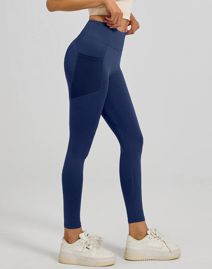 High Waisted Yoga Mesh Leggings with Side Pockets