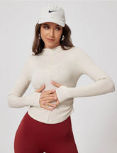 Half Zipper Long Sleeve Yoga T-Shirt