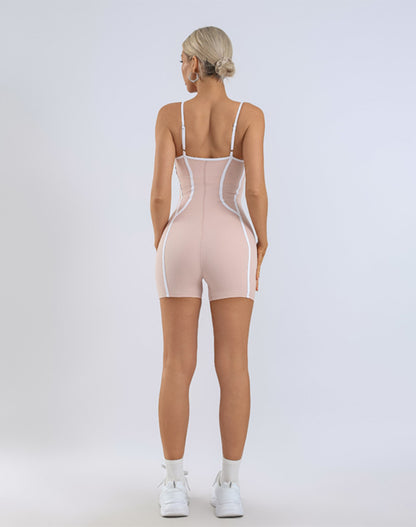 Adjustable Strap Romper Tummy Control Shorts Jumpsuit