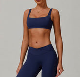 Square Neck Sports Bras Athletic Tops