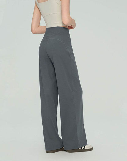 Casual Drawstring Waist Sweatpants Wide Leg Yoga Trousers