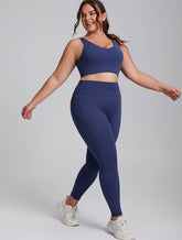 V Neck Cross Back Sports Bra