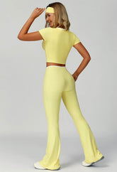 3 Pieces Activewear Set with Headband, Crop Top and Pant