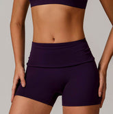 Flip Fold High Waist Hip Lifting Fitness Shorts