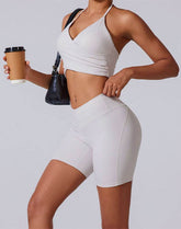 Halter Sports Tank Crop Tops with Removable Bra Pad