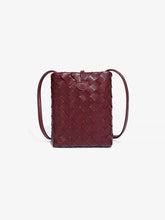 Woven Leather Cell Phone Purses Mini Crossbody Bag