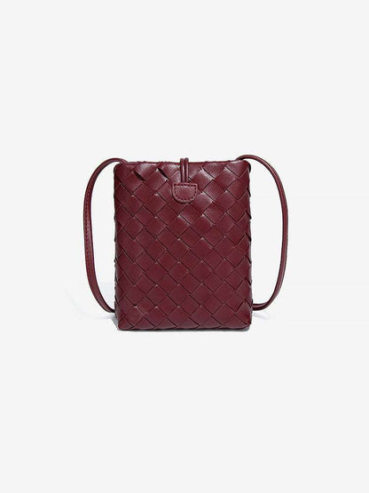 Woven Leather Cell Phone Purses Mini Crossbody Bag | Perfect for Phone