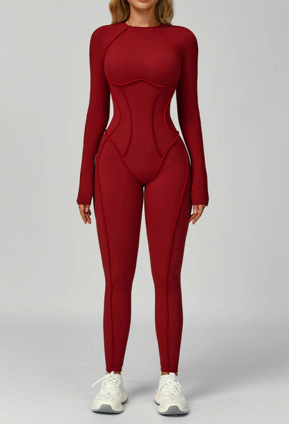 Long Sleeve Backless Yoga One Piece Jumpsuits