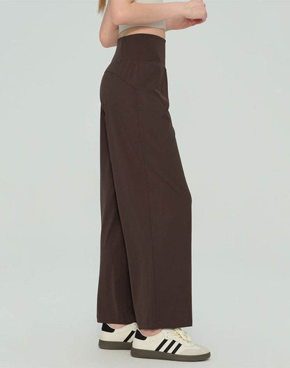 High Waist Straight Leg Pants Casual Trousers with Pocket