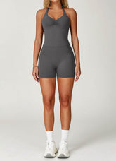 Active Romper Workout Jumpsuit with Pockets