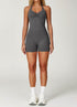 Active Romper Workout Jumpsuit with Pockets
