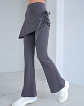 Fake Two Pieces Legging with Skirt Yoga Flared Pants