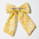 Glitter Hair Bow Clip Sequin Hair Accessories with Long Tail