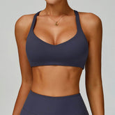 X Shaped Back Sports Bras with Removable Chest Pad