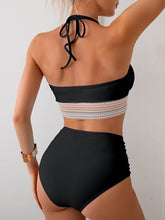 High Waisted Color Block Bikini Sets