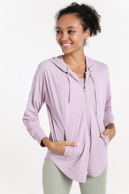 Hooded Full-Zip Jacket for Sun Protection - Stay Cool &amp; Covered