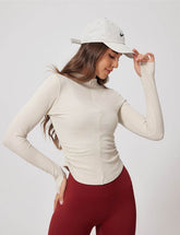 Half Zipper Long Sleeve Yoga T-Shirt