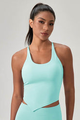 Asymmetrical Triangle Hem Sport Tank Top