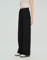 Casual Drawstring Waist Sweatpants Wide Leg Yoga Trousers
