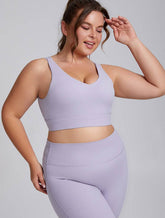 V Neck Cross Back Sports Bra