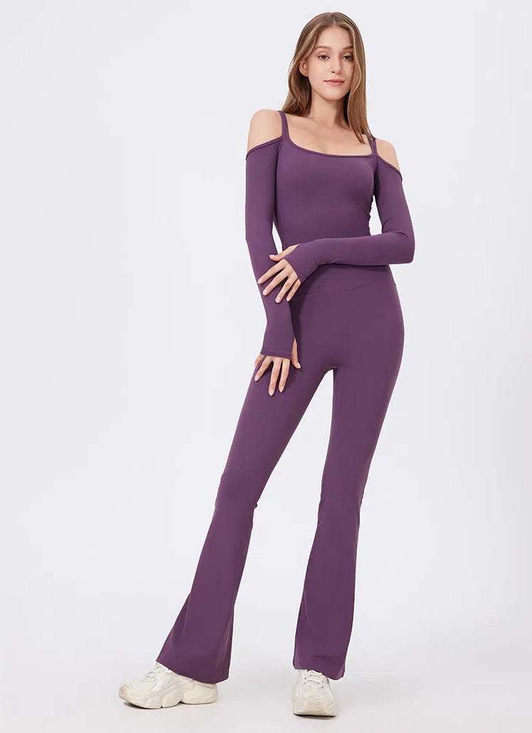 Long Sleeve Strapless Sports Jumpsuit | Chic &amp; Versatile Workout Wear