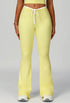 Color Block Flare Pants with Drawstring Waist
