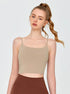 Twist Back Spaghetti Straps Sports Tank Top