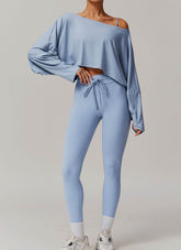 Sports Sets with Long Sleeve T-Shirts and Leggings